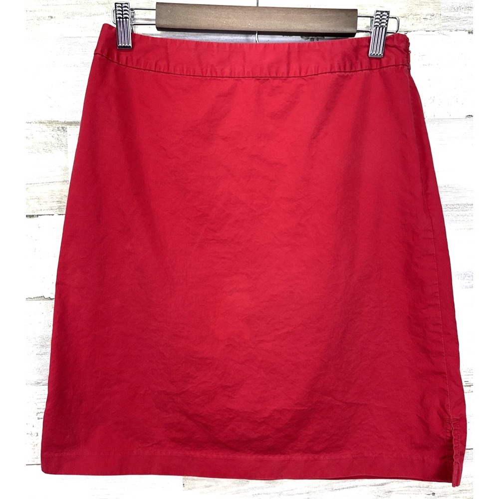 GAP Womens Red Cotton Vintage Y2K Lightweight Knee Length Pencil Skirt Size 4